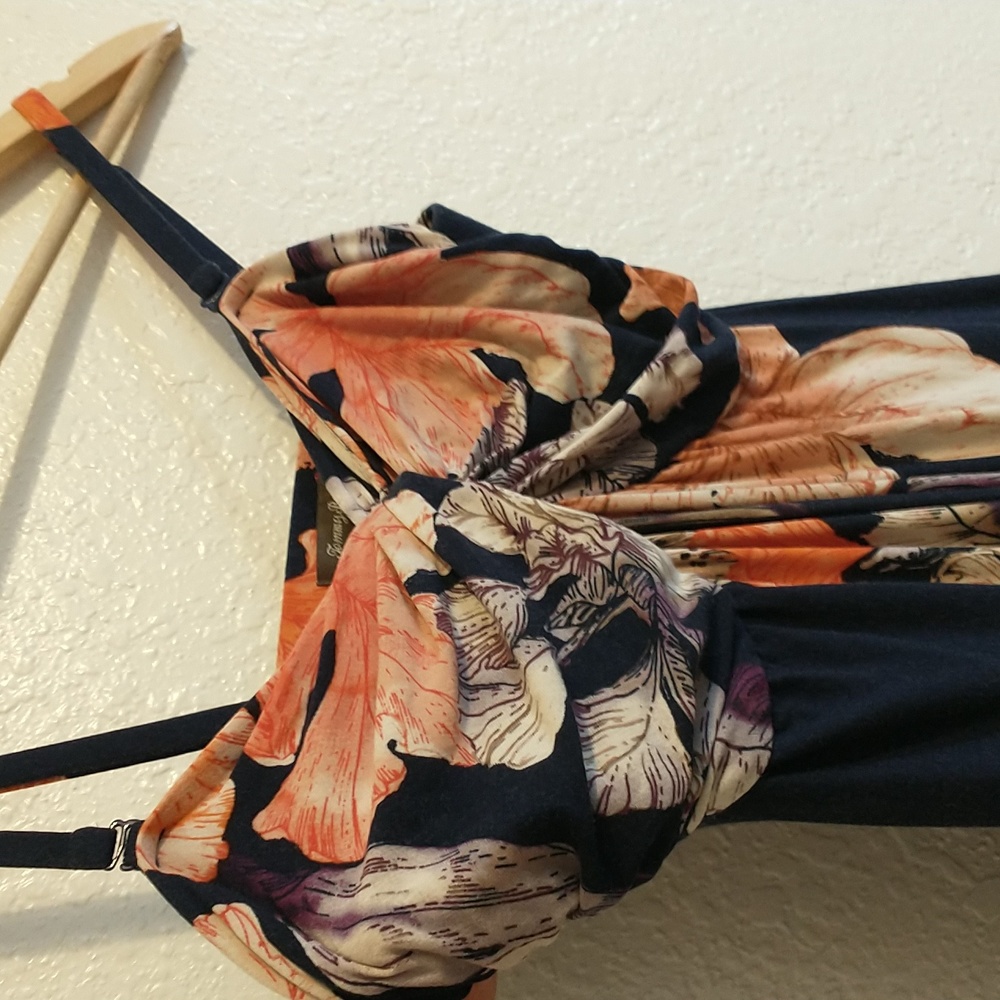 Tommy Bahama Le Grande Fleur Strapless Maxi Dress Size S - Picture 6 of 13